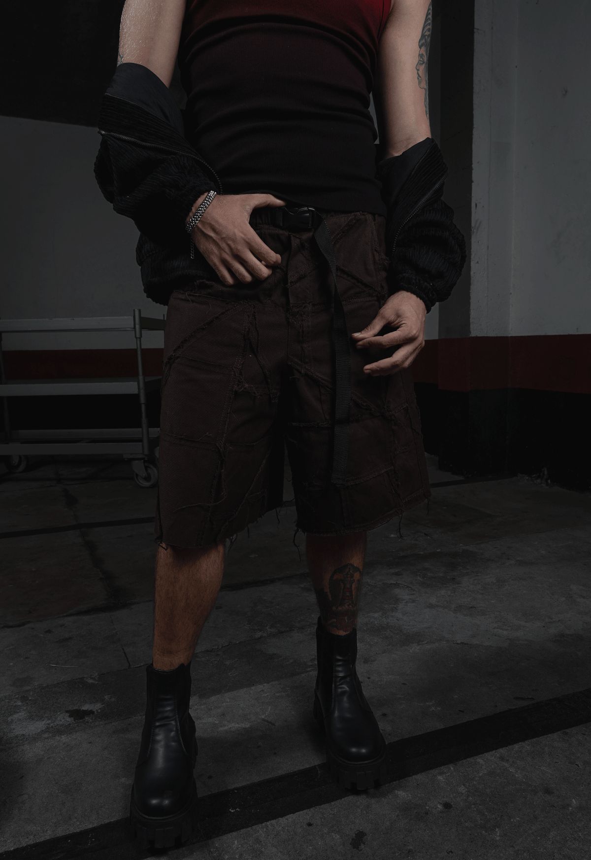 JORTS PATCHWORK COFFEE