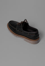 BOAT SHOE BLACK/NUT