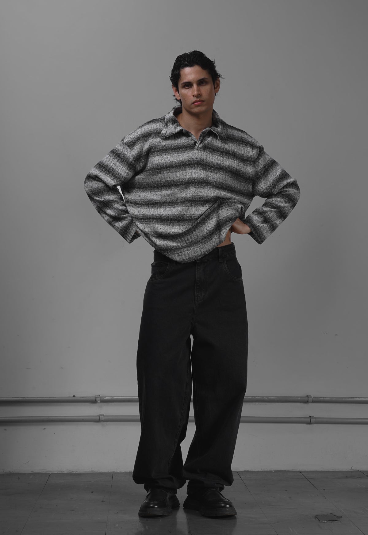 RELAXED TRICOT DEGRADÊ SMOKE