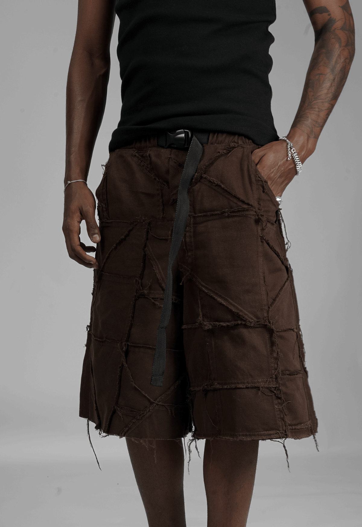 JORTS PATCHWORK COFFEE