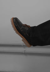 BOAT SHOE BLACK/NUT